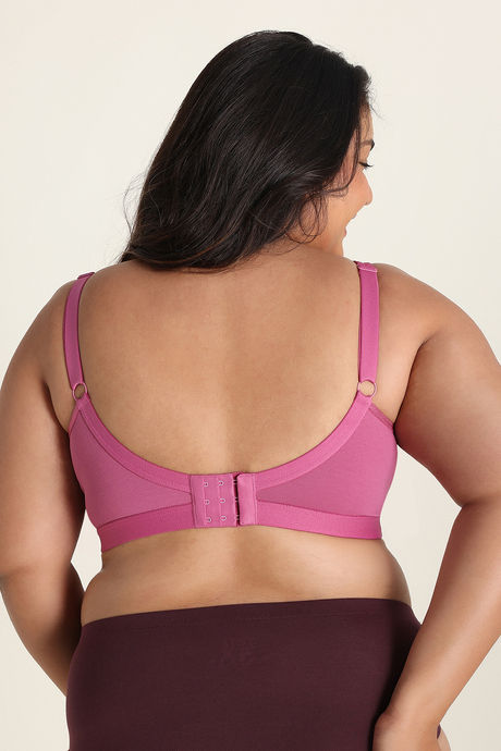 Zivame True Curv Single Layered Non Wired Full Coverage Minimiser Bra - Red Violet — image 3